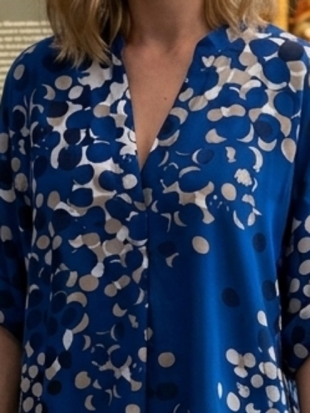 Anne Klein Abstract Dot Blouse